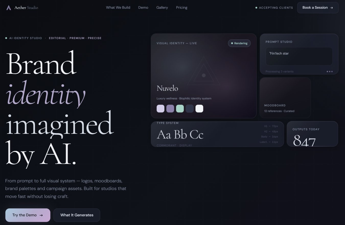 Aether Studio — AI Brand Identity